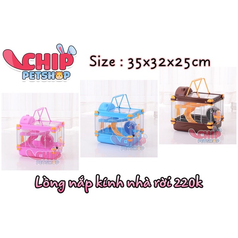 Lồng nắp kính xách tay [Hamster]