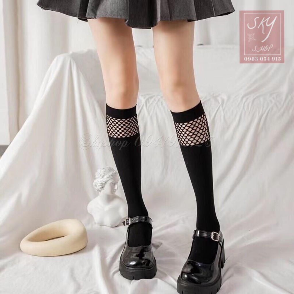 Mặc gì đẹp: Sexy với [Sỉ lẻ] Tất vớ cao đến bắp chân Viền Lưới phong cách thời trang Lolita Nhật Bản (có ảnh thật)