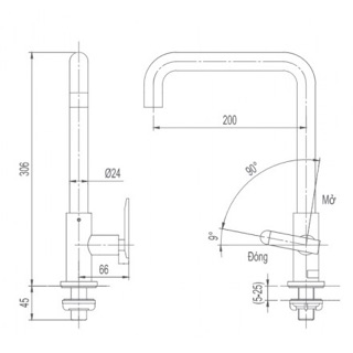 Vòi Rửa Chén Lạnh Inax SFV-30
