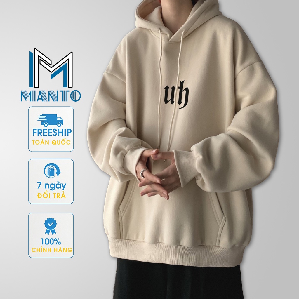 Áo Hoodie Nam Nữ MANTO Áo Nỉ Bông Nam Form Rộng Unisex Basic Cao Cấp Thời Trang Hàn Quốc 9 Màu AN204