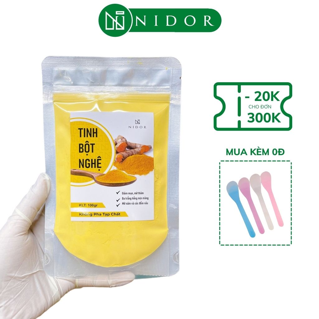 Tinh bột nghệ handmade - Nguyên chất 100% - Đắp mặt nạ
