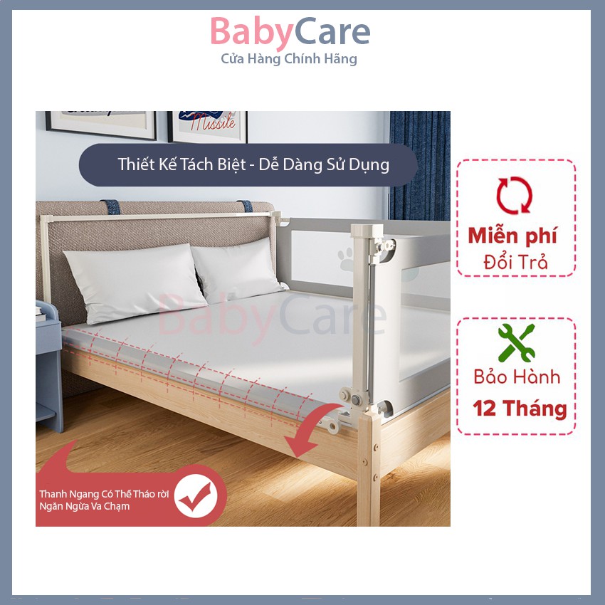 Thanh Chắn Giường BabyCare - Mẫu Mới Nhất 2021 ( 1 Bộ 1 Thanh ) - An Toàn - Tiện Lợi - Chắc Chắn - BabyCare