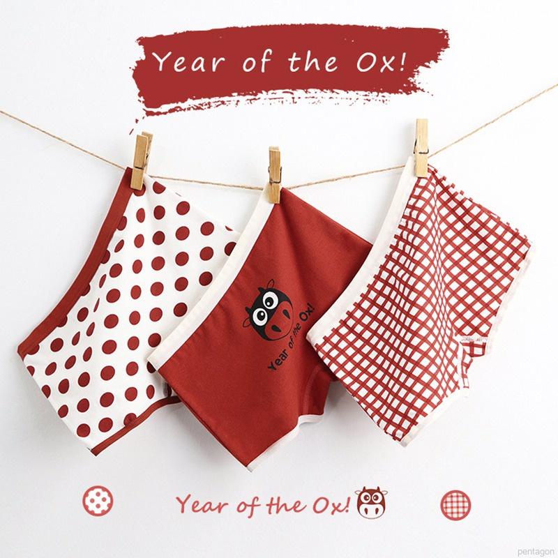 Set 3 quần lót boxer vải cotton thoáng khí in hoạt hình dễ thương cho bé gái 2-6 tuổi