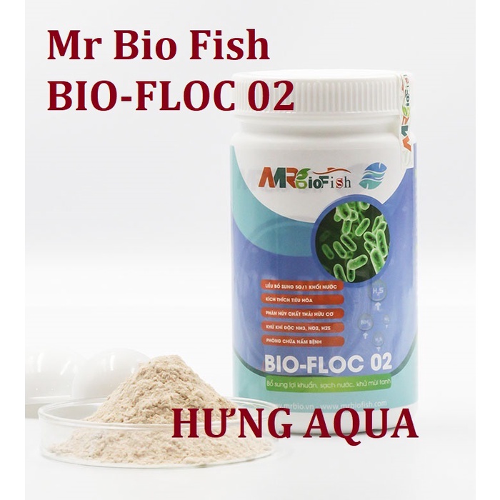 Vi sinh BIO-FLOC 02 và BIO FLOC EM, men vi sinh xử lý nước cho bể cá, hồ thủy sinh