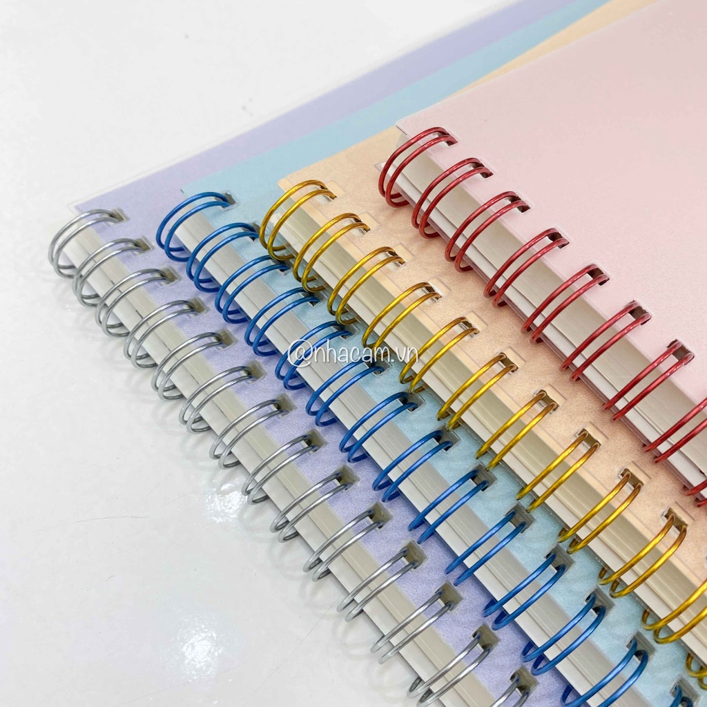 Sổ Lò Xo Kép Pastel Caro 120 Trang Size B5 Klong Nhà Cam