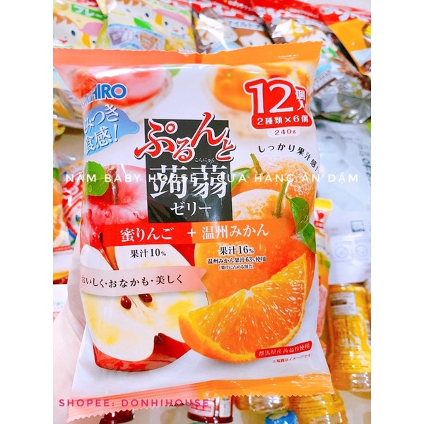 Thạch trái cây Orihiro Nhật Bản cho bé ăn dặm date mới nhất