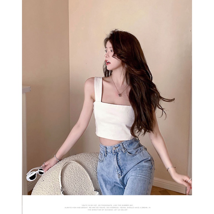Áo Croptop Hai Dây Bản To - Áo Thun Nữ Ngắn Body Co Giãn Tốt Siêu Xinh, Dễ Phối | BigBuy360 - bigbuy360.vn