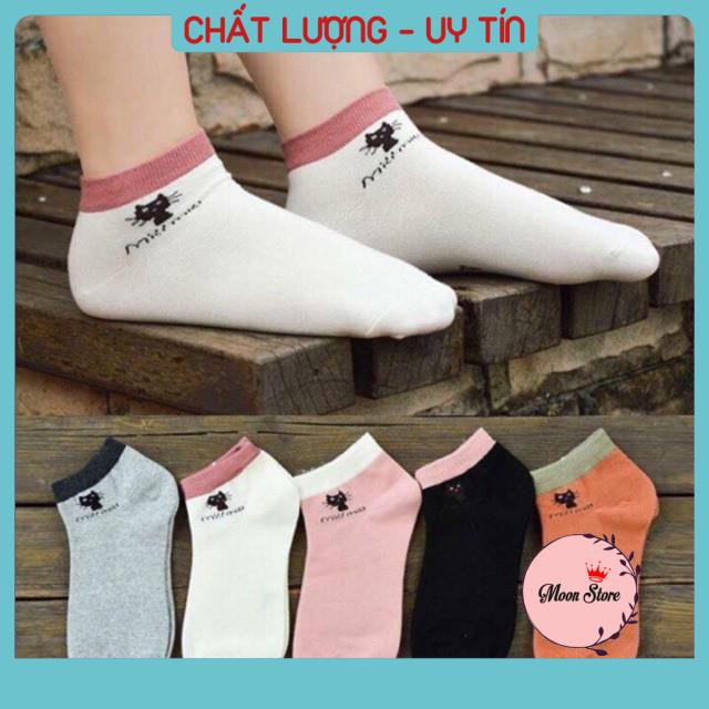 Tất mèo miu miu cổ ngắn lố 10 đôi cực xinh, hàng xuất Hàn