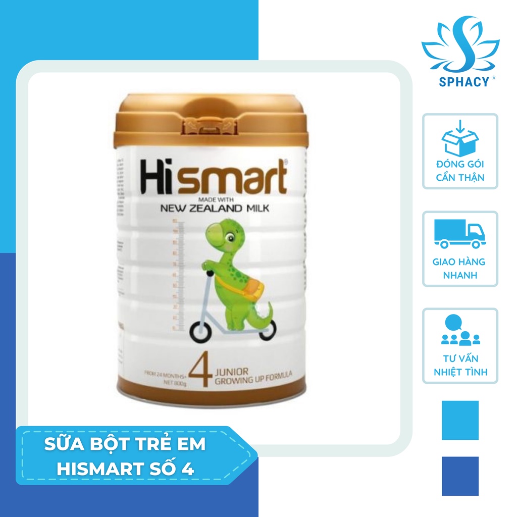 Sữa Bột HISMART Số 4 Cung Cấp Dưỡng Chất Dành Cho Các Bé Từ 2 Tuổi Nhập Khẩu Từ New Zealand Hộp 800g