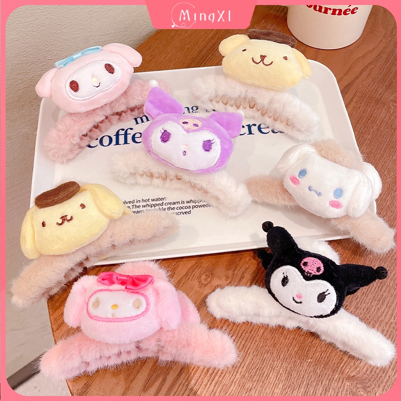 SANRIO Kẹp Tóc Lông Xù Hình Chó Yugui Hoạt Hình Phong Cách Hàn Quốc Dành Cho Bé Gái