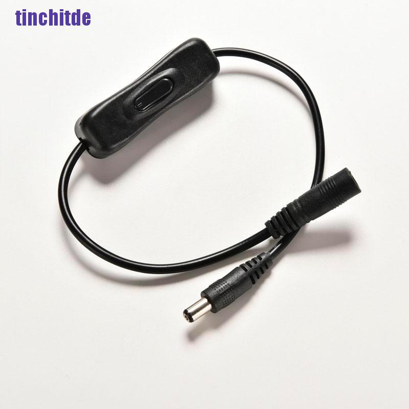 [Tinchitde] In-Line Power Switch On/Off 2.1Mm/5.5Mm Cable Jack For Arduino Plug 12V [Tin]