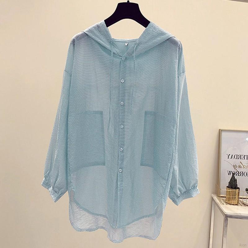 Áo khoác cardigan màu trơn chống nắng thời trang