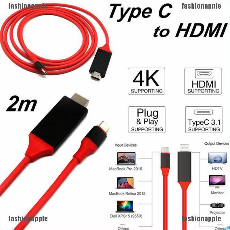 Cáp Chuyển Đổi Usb-C Type C Sang Hdmi Av Tv 3.1 4k Hd Video Glory