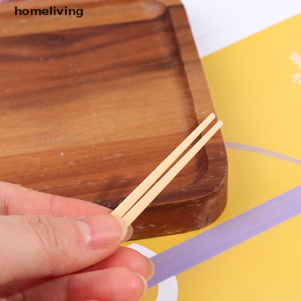 Bộ 2 Hộp Thức Ăn Nhanh Dùng Một Lần Kèm Đũa Tỷ Lệ 1: 12 Dùng Trang Trí Nhà Búp Bê