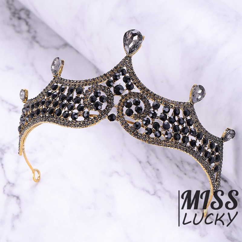 Vương miện cài tóc đính đá phong cách cổ điển cho cô dâu