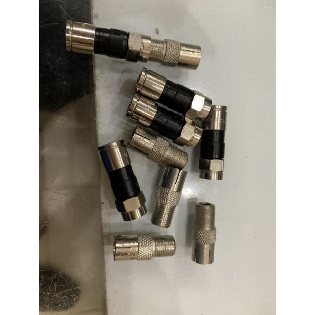 jack ,rắc tivi F5 nén,rắc F đực thẳng ,bóp dọc dùng cho dây ăng ten gắn vào tivi 5 cặp