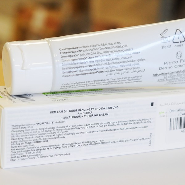 Kem làm dịu, phục hồi da kích ứng ADERMA DERMALIBOUR+ Repairing Cream