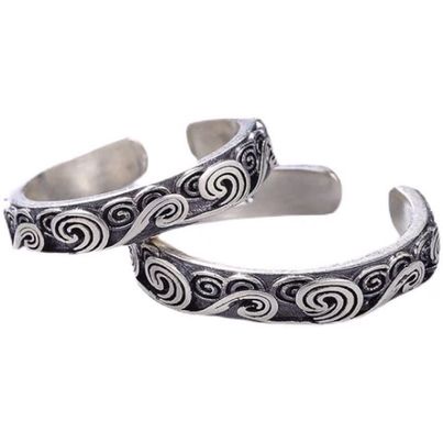 Nhẫn Nam Hình Vân Mây Cloudy Ring Merin Accessories Thời Trang Basic Màu Bạc Đẹp Cao Cấp - Nhẫn Nam Thép Titan Không Gỉ