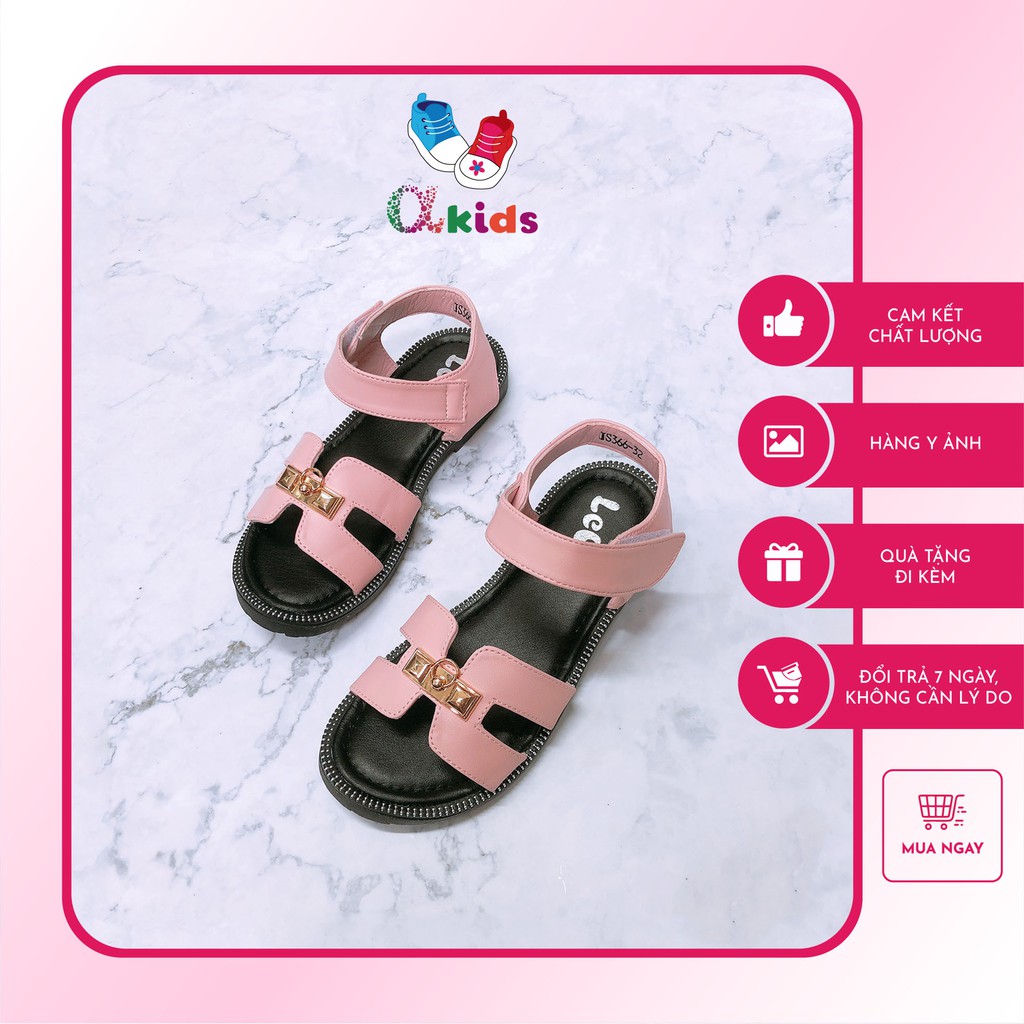 [HÀNG CHÍNH HÃNG] Alpha Kids Sandal Bé Gái Siêu Mềm Kiểu Dép Quai Hậu Cut Out  HM Cho Bé 5-14 tuổi
