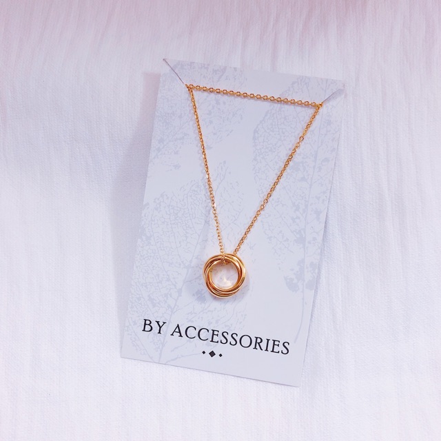 Dây chuyền titan 3 vòng tròn lồng nhau ko gỉ