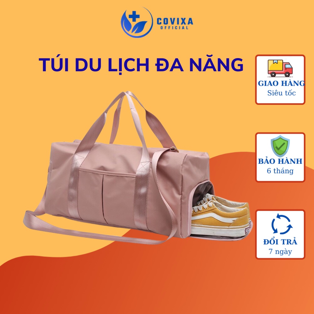 Balo du lịch, túi trống du lịch đa năng nhiều ngăn, có ngăn đựng giày dễ gấp gọn Covixa22.official