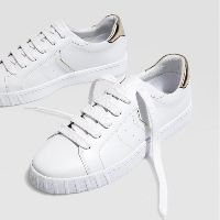 Giày STRADIVARIUS WHITE TRAINERS WITH HELL DETAIL