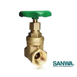 Van khóa nước, van cửa đồng Sanwa 1" GV25, có xuất hóa đơn VAT