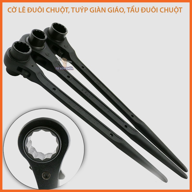 Cờ lê đuôi chuột có lẫy đảo chiều xoay chuyên dụng Yingpaisi , khóa giàn giáo, tuýp đuôi chuột, tẩu đuôi chuột