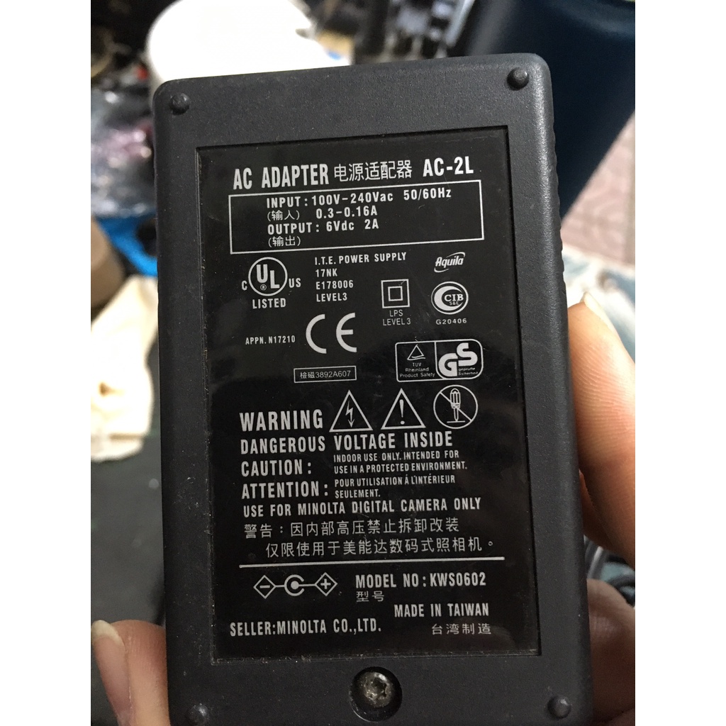 QUA SỬ DỤNG Adapter nguồn Camera  AC-11 AC11 AC-1L AC-2L AC-1 AC-2 Konica Minolta DiMAGE A200 A2 Z1 Z2 Z3 Z4 Z5 6V 2A