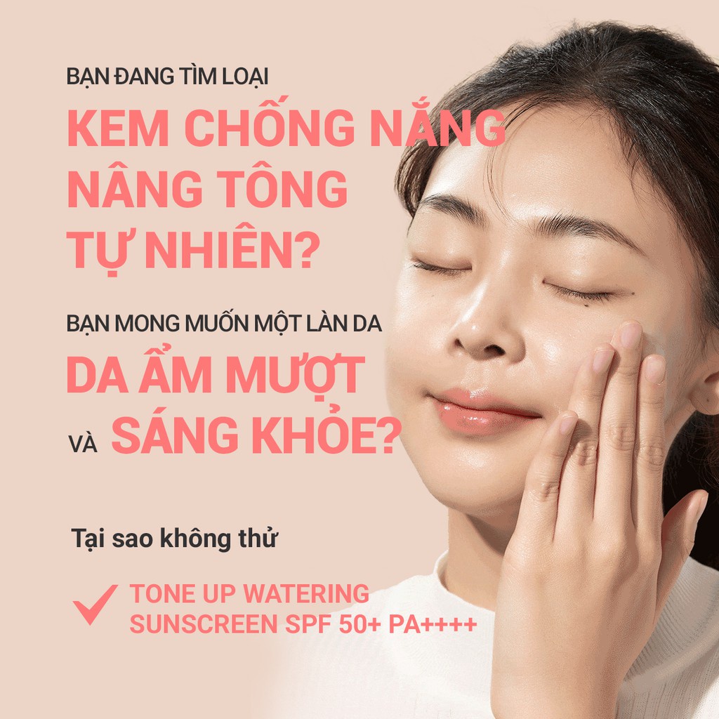 Kem chống nắng nâng tông innisfree Tone Up Watering Sunscreen SPF 50+ PA++++ 50ml