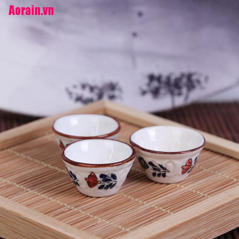Bộ Chén Dĩa Sứ Mini Trang Trí Nhà Búp Bê