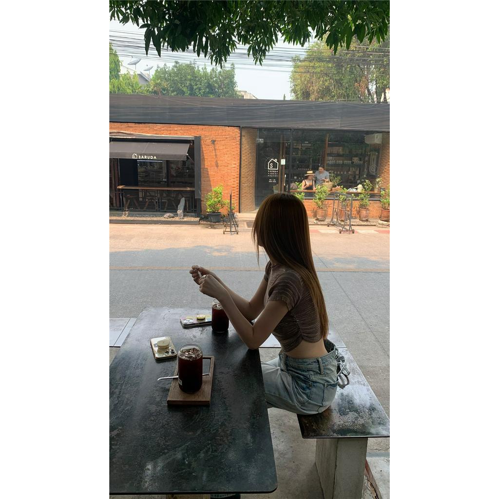 Áo Thun Gân Tay Ngắn Phong Cách Mới 63255