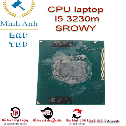 Thay Thế CPU Laptop core i5 3210m i7 740m i7 740Qm chíp intel