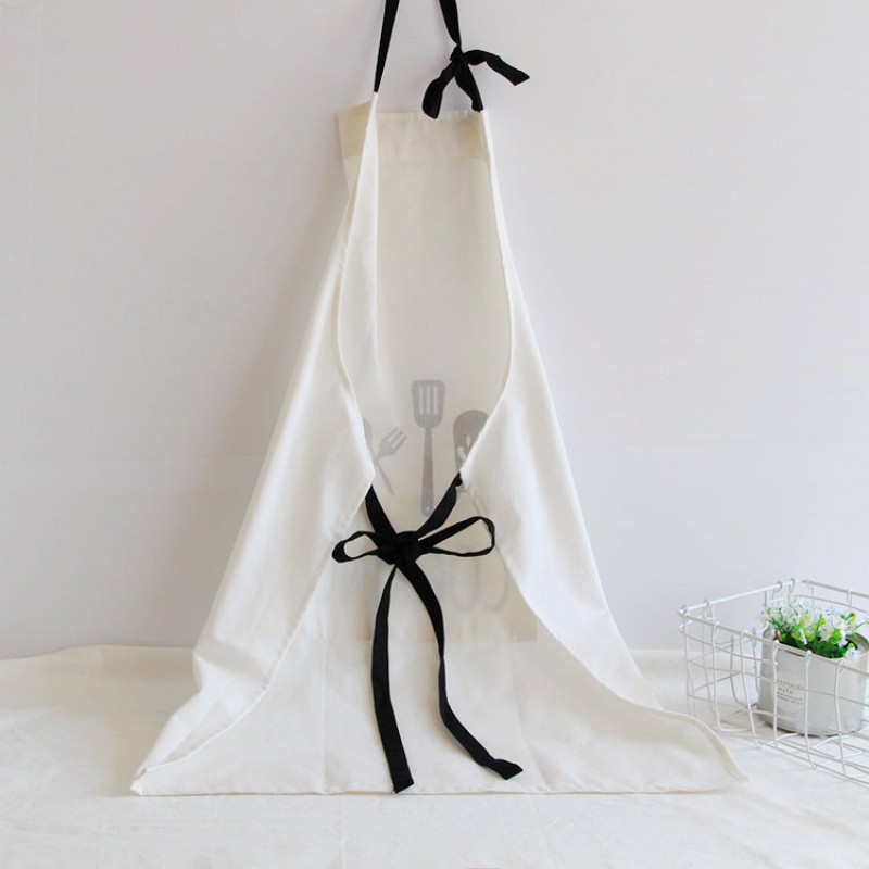 Tạp Dề Cotton Ngắn Unisex Dành Cho Nhà Hàng / Nhà Bếp