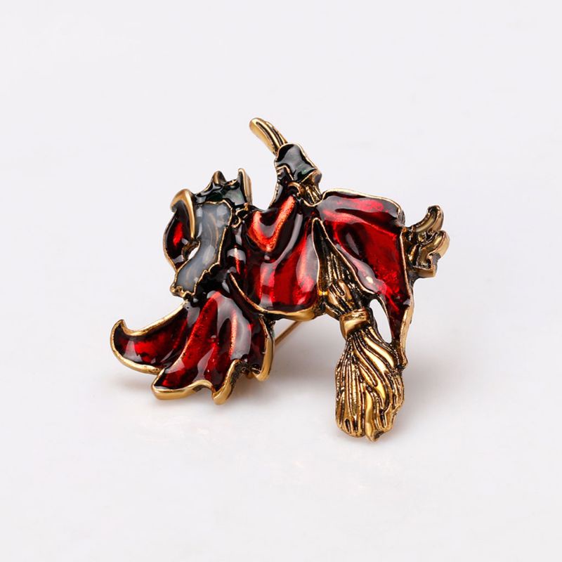 Ghim Cài Áo Hình Phù Thủy Halloween Độc Đáo