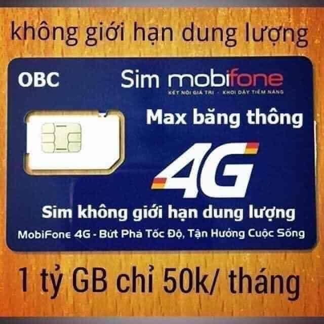 Sim 4G Mobifone MAX không giới hạn dung lượng
