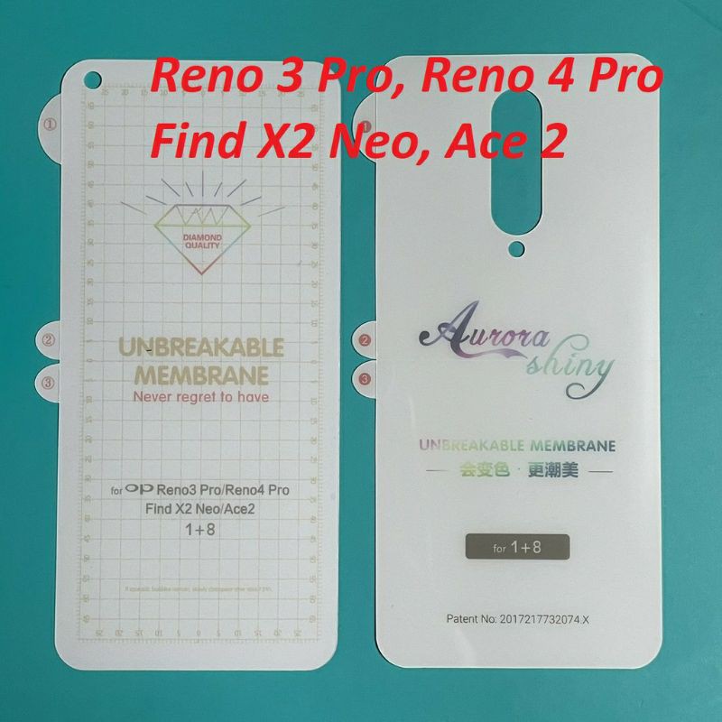 Dán dẻo PPF Oppo Reno 5,5 Pro, Reno 4,Reno 3 Pro,Reno 4 Pro, Find X2 Neo, Ace 2 , Find X2, X2 Pro, X3,X3 Pro bảo vệ màn