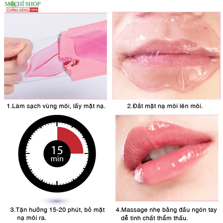 Mặt Nạ M&ocirc;i Collagen Bioaqua Dưỡng Ẩm, Mờ Th&acirc;m, M&ocirc;i Hồng, Mềm M&ocirc;i Lip Mask Nội Địa Trung Ch&iacute;nh H&atilde;ng - MOCHI SHOP