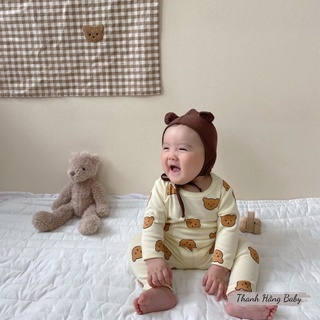 Thanh lý Bộ dài tay cho bé trai, bé gái, bộ quần áo thu đông cạp cao chất liệu cotton, size cho bé 5-15kg