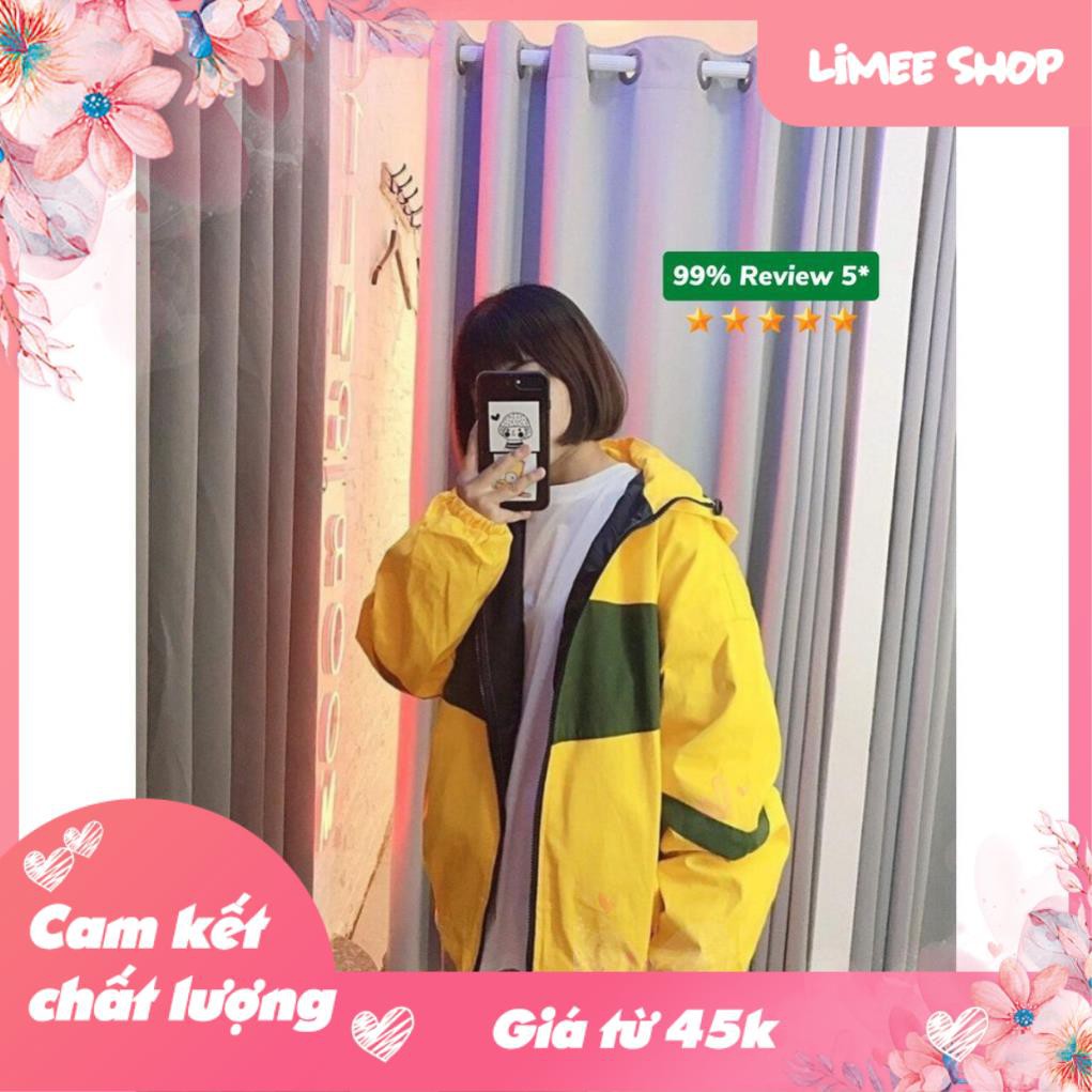 Áo khoác dù có nón KD8 sọc ngang lớn, chống thấm nước, chất liệu dù cao cấp, form unisex Hàn Quốc