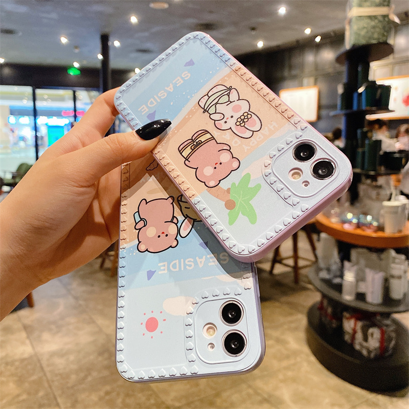 Summer bear rabbit for Iphone12 Pro Max, 12mini Iphone 11 Pro Max 7Plus 8plus xr xs xsmax 6 Plus soft shell,Vỏ iPhone | BigBuy360 - bigbuy360.vn