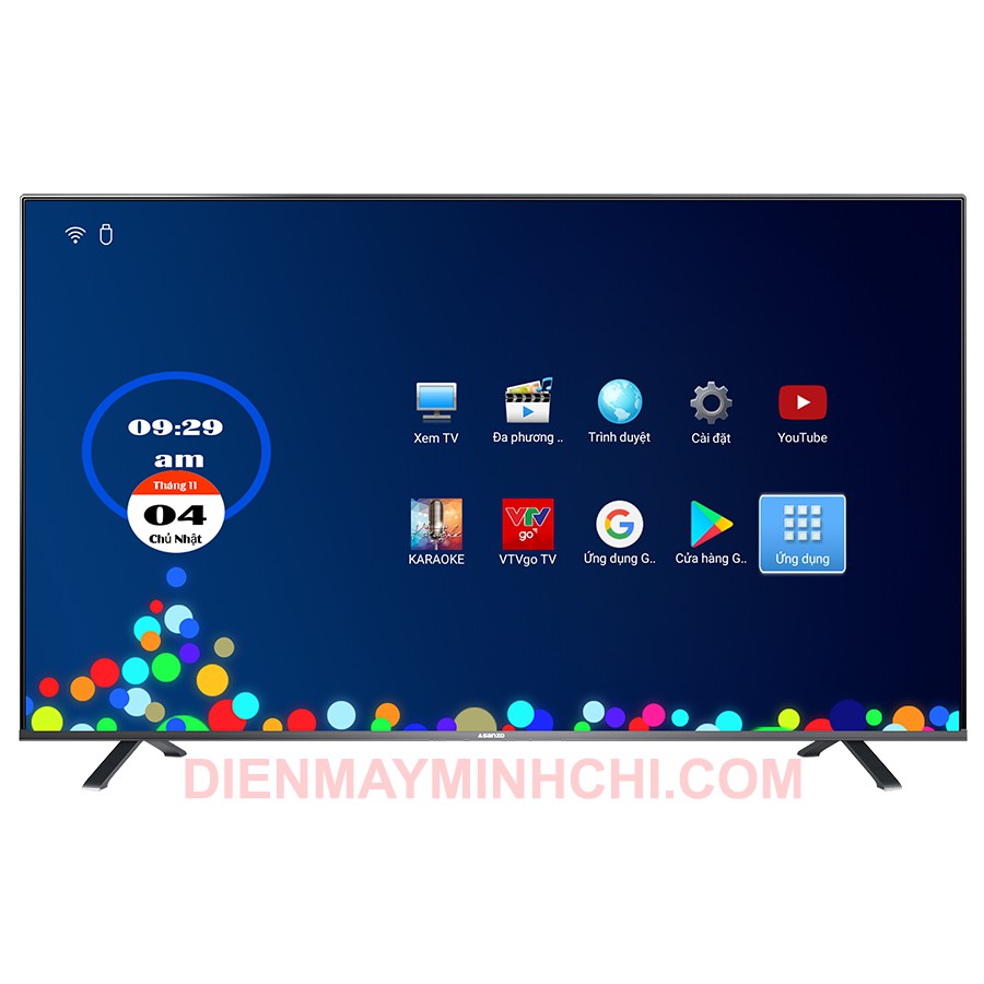 Smart Tivi Asanzo iSLIM 55 Inch – 55SL800 Màn hính 4K Android bản quyền 9.0