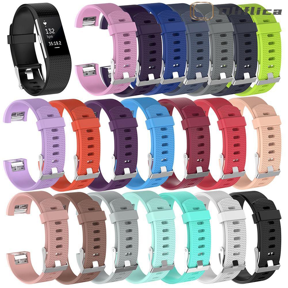 (hàng Có Sẵn) 1 Dây Đồng Hồ Thể Thao Silicone Mềm Olifi Cho Fitbit Charge 2