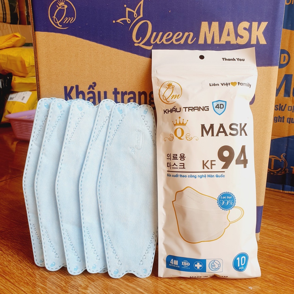 Khẩu Trang 4D Mask KF94 Công Nghệ Dập Hàn Quốc ( Túi 5 Cái ) - Hàng Chính Hãng Công Ty Cường Thịnh