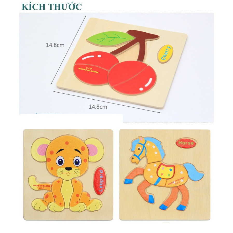 Combo 10 Tranh Ghép Gỗ 9 Miếng Và Tranh Ghép Gỗ 3d Giúp Bé Phát Triển Tư Duy Và Trí Não