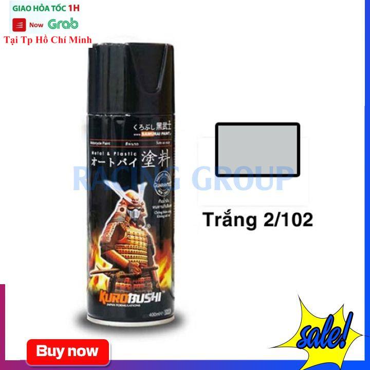 Sơn Xịt Xe Máy Chính Hãng Samurai 2/102 Màu Trắng - Màu Lên Đẹp Bám Dính Tốt