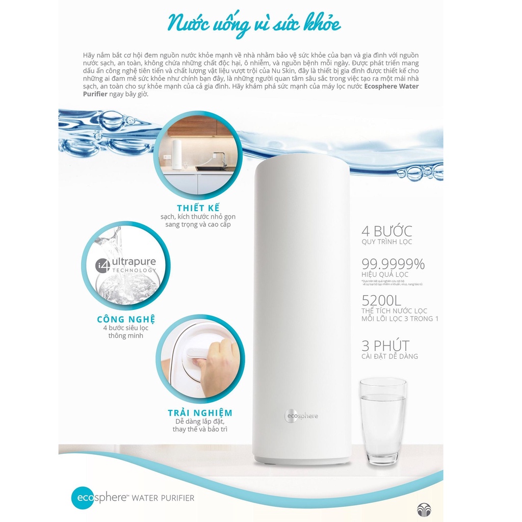 Máy Lọc Nước Tinh Khiết Nuskin Ecosphere Chính Hãng