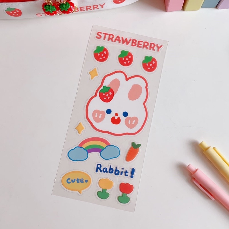 Bộ sticker, hình dán cute dùng trang trí Nhật ký nhiều hình dễ thương