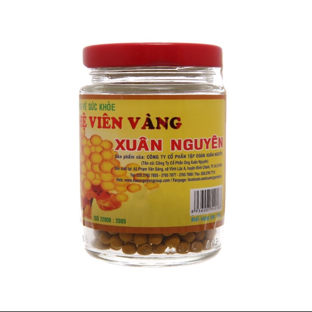 Mật ong nghệ viên vàng Xuân Nguyên (100g)( hỗ trợ giảm viêm loét dạ dày, tá tràng, tốt cho người mới khỏi bệnh...)