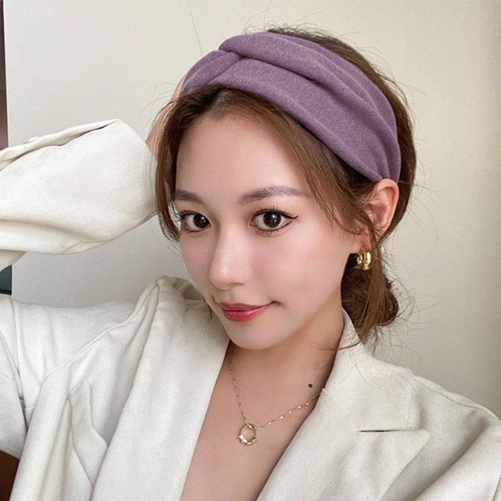 FUTURE New Turban Elasticity Headwear Wide-Brimmed Headbands Wide Cotton Bandana Women Fashion Hair Accessories Headpiece Hair Bands